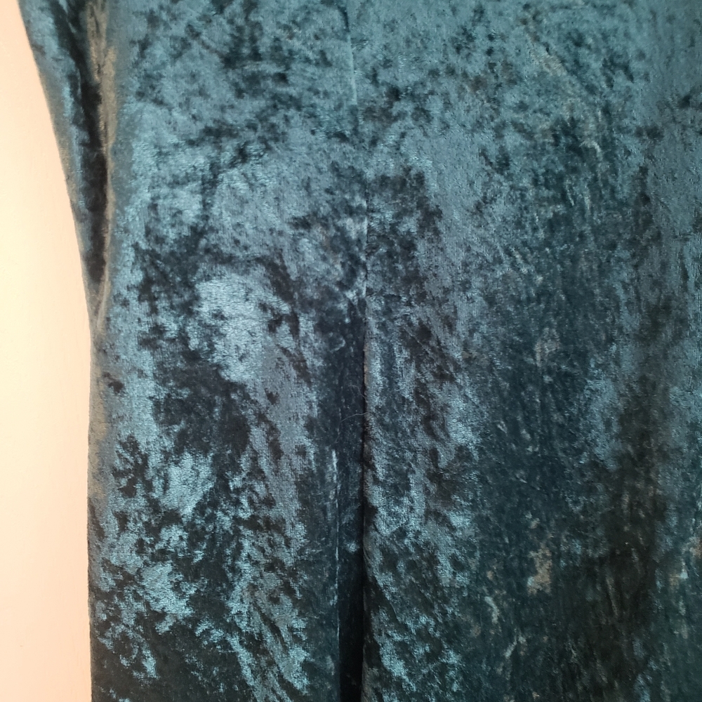 1990's All That Jazz Green Velvet Scoopback Dress Gem